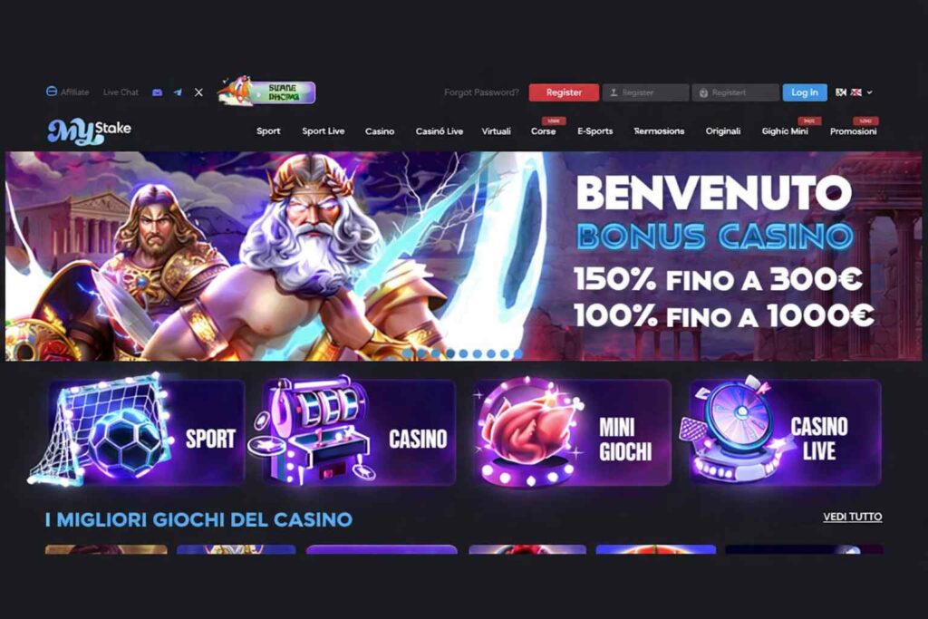 Banner promozionale del bonus di benvenuto del casinò del 300% fino a 1.500 €